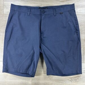 Travis Mathew Mens Size 36 Beck Shorts Blue Performance Chino Golf Casual 1MM208